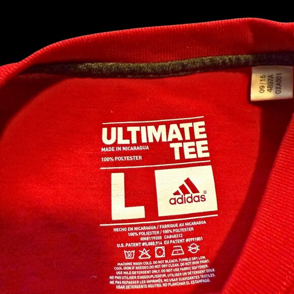 Adidas Nebraska Huskers Ultimate Tee Men’s Large Red Performance NCAA - Picture 4 of 4